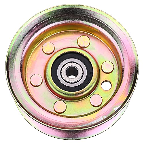 Belleone 177968 Idler Pulley Fits For Craftsman Hus Qvarna Mower- 193197 Flat Idler Pulley Compatible With Hu Sears Poulan Lawn Tractors With 42" 46" 48" Deck, Replace For Hus Qvarna 532177968 #TOP4