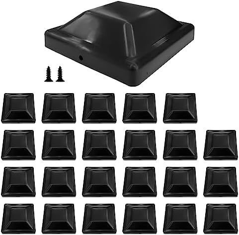 Sutekus Post Caps 4x4 inches Durable Plastic Fence Post Cap with Free ...