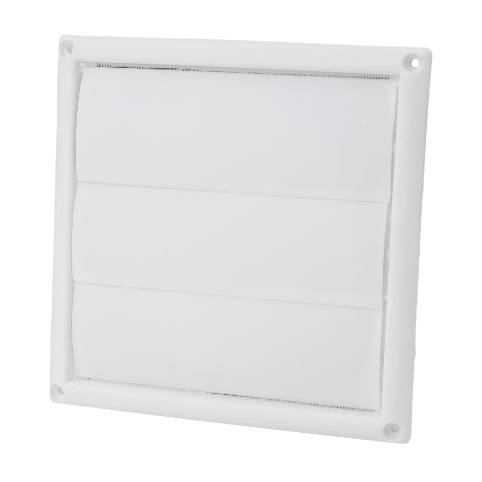 Cubierta de ventilación de plástico blanco de 6 pulgadas, persiana de 3 hojas, 20 x 20 cm, montaje en pared, fácil de limpiar, solución de flujo de aire para el hogar