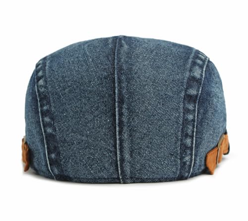 Image of Cotton Newsboy Cap,Breathable Ivy Gatsby Cabbie Beret Hat for Men's Women Driving Hunting Golf