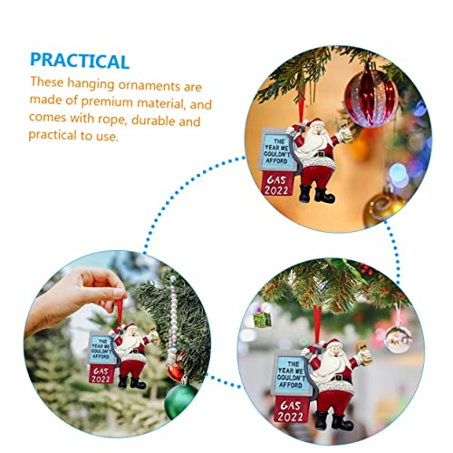 Toddmomy 4Pcs Present Ornaments Baby Decor Baby Ornaments Santa Claus Figurine Christmas Tree Decorations Santa Statue Decorate Accessories Pendant First Christmas Ornament 2022 Red #TOP6