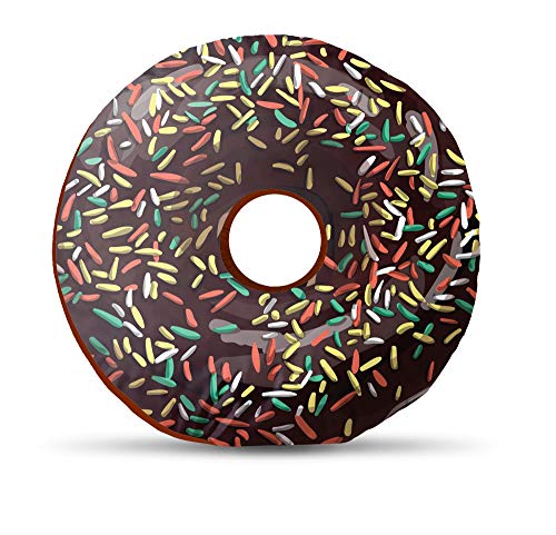 Image of Kesar Enterprises Donut /Doughnut Cushion /Pillow | Velvet Fabric|Birthday Gifts | Soft Toys | Suitable for Wheelchair, Car Seat, Home or Office for Kids Cushion | Size 14x14 inches