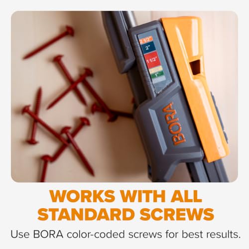 Image of BORA Pro Compact Pocket Hole Jig, Auto Adjusting Drill Guide, Durable Pocket Hole Jig Kit for Woodworking & Tight Spaces - For Materials 1 /2 inch to 1 1 /2 inch Thick, Power Tool Accessory Jigs