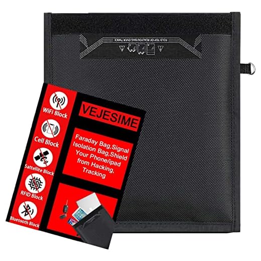 Faraday Bag,Signal Isolation Bag,Shield Your Phone/ipad from Hacking,Tracking,and EMP Protection Radiation with This Pouch -Shields NFC/WiFi/Bluetooth for Phones,Key Fobs and Credit Card (9.8"X11")