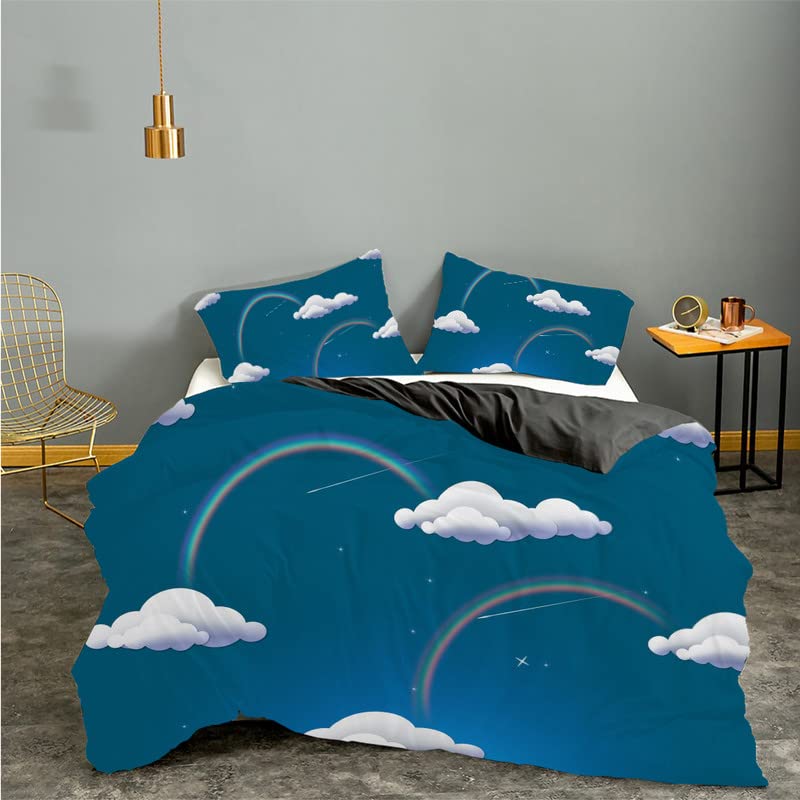 Parure de lit 240x260 bleu marine à motif pour transformer l'ambiance de votre chambre adulte
