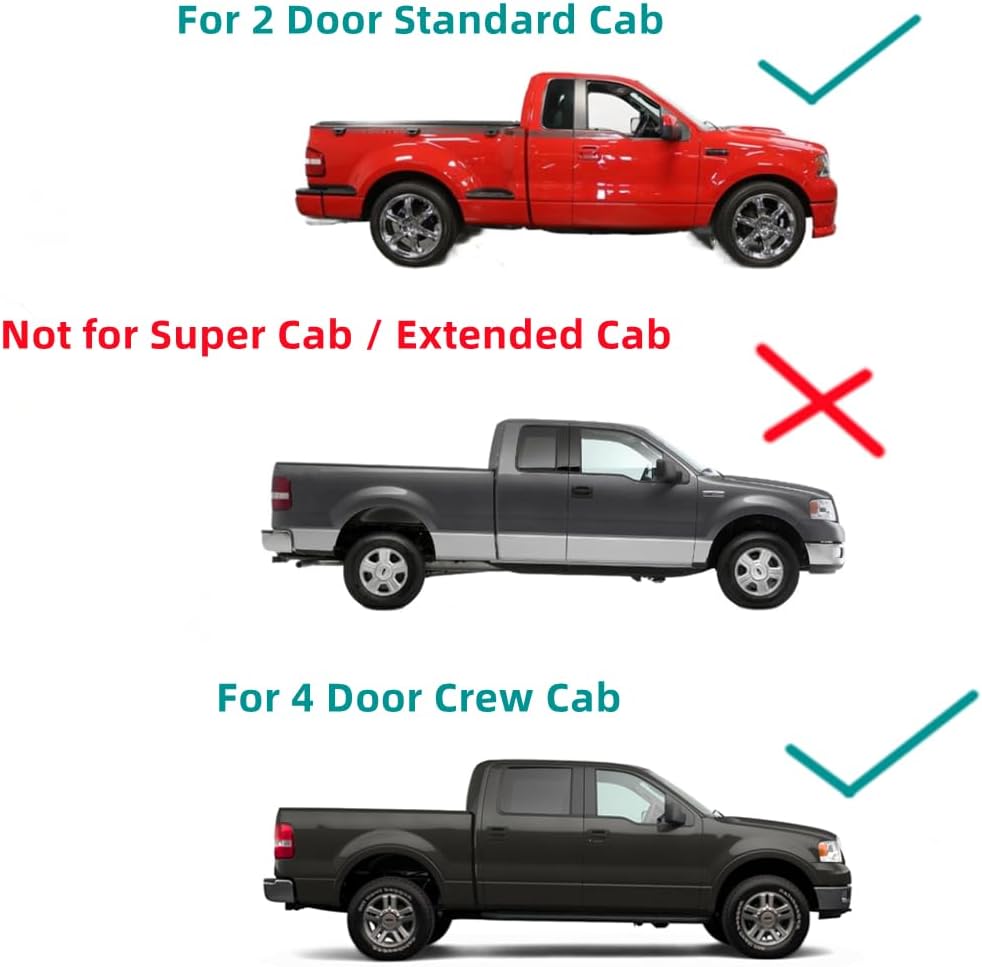 Passenger/Right Side Front Door Window Glass Replacement For Ford F150 2 Door Standard & 4 Door Crew Cab 2004-2008 / Lobo 4 Door Crew Cab 2004-2005 / Lincoln Mark LT 4 Door Crew Cab 2006-2008