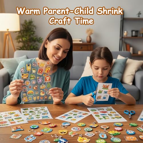 Image of Auihiay 24PCS Printable Shrink Sheets Dink Paper, Shrink Art, Shrink Plastic Sheets for Kids, Shrink Film for Keychains, DIY Crafts Projects and Easter Ornaments, Fathers Day (8.5 x 11 inch)