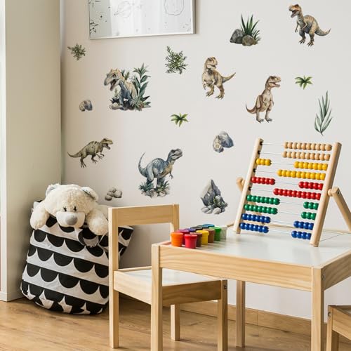 Vinilo decorativo de pared Dinosaurio T-Rex Acuarela Achang miniatura 4