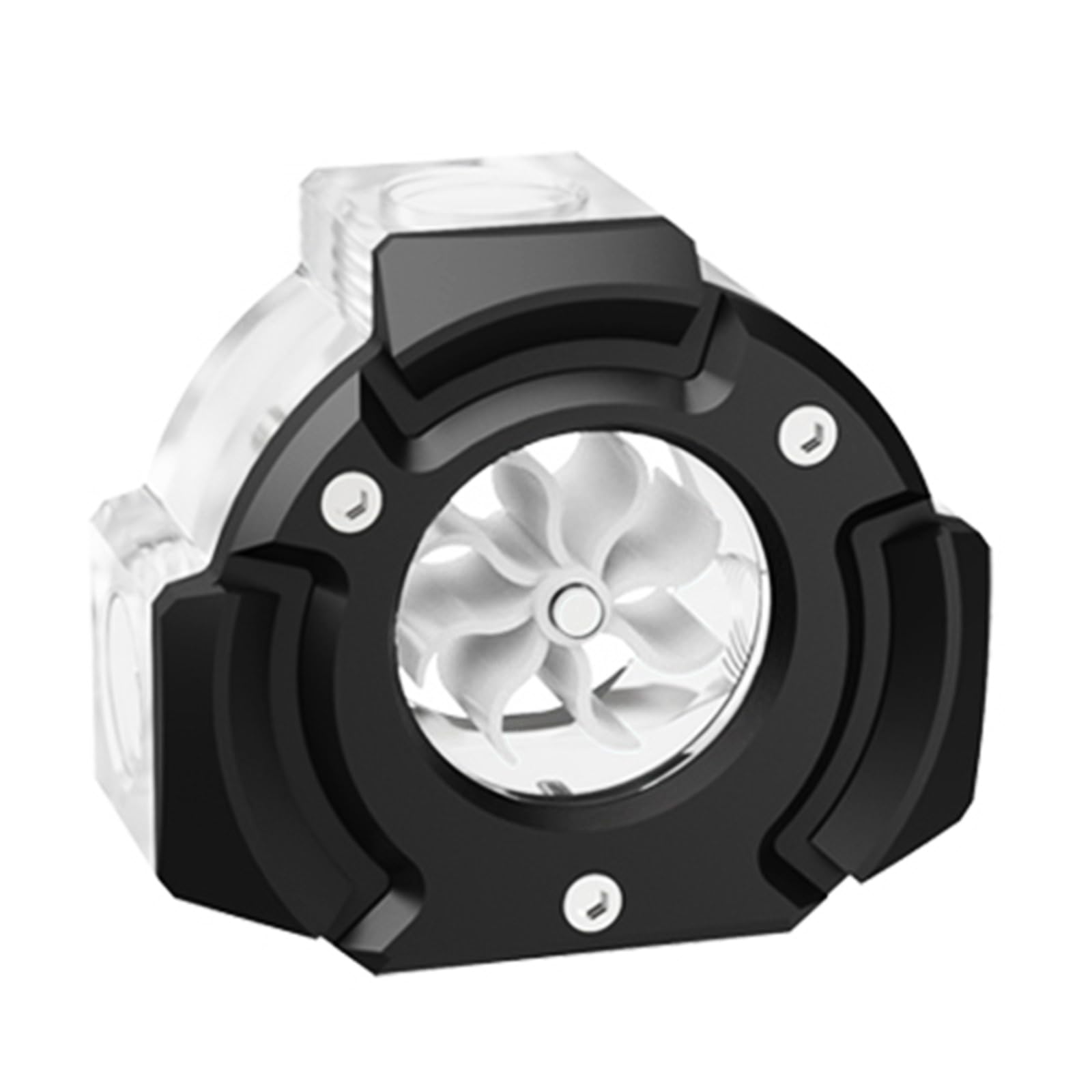 G1 / 4 Thread Water Cooling Flows Meter Three Port Layout Fluid Dynamic for Minimal Resistance Realtime Cooling Systems Monitor