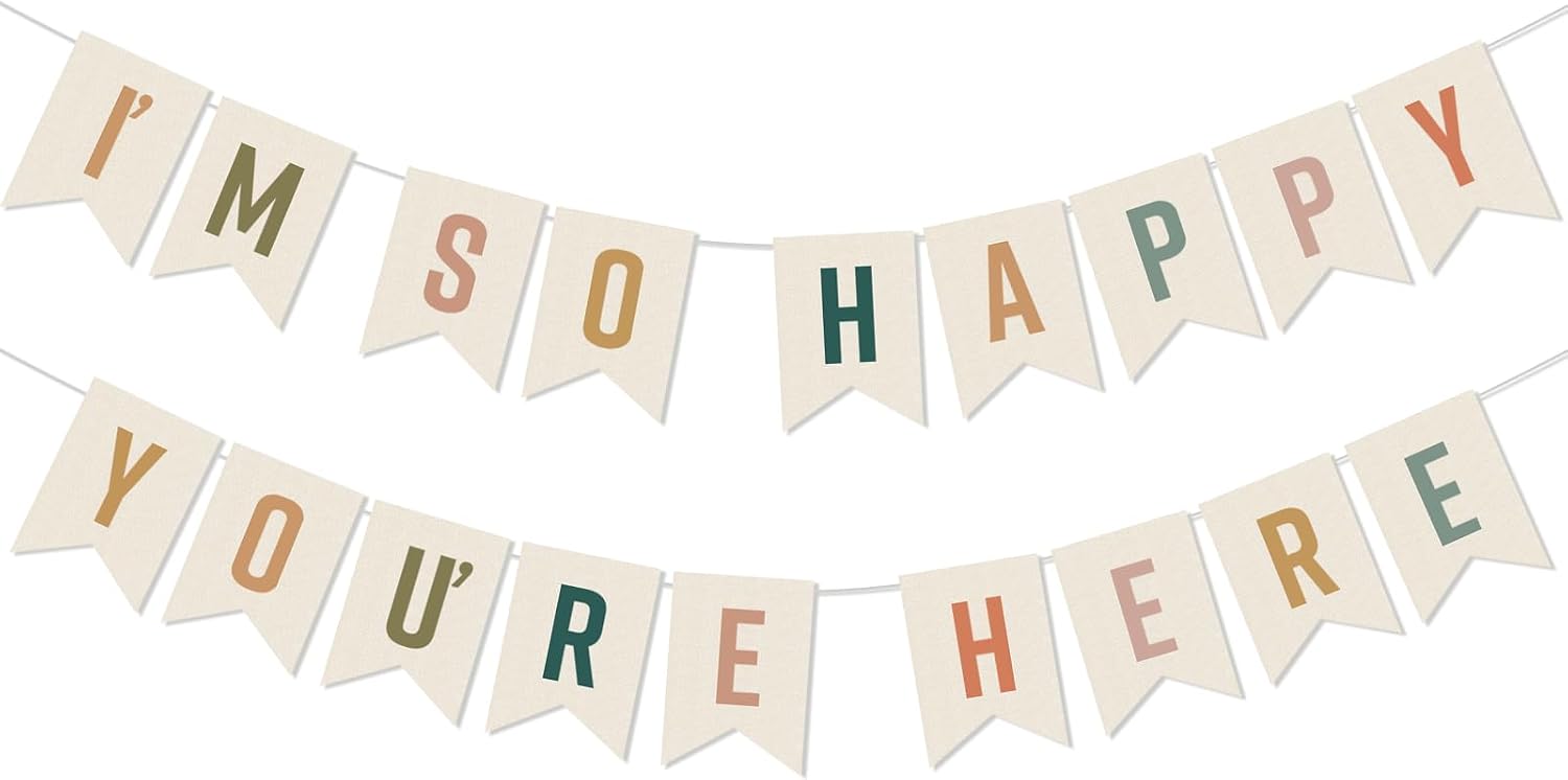 Im so Happy You're Here Sign Happy You are Here Classroom Decor Boho Classroom Banners and Wall Decor for Back to School Teacher Supplies