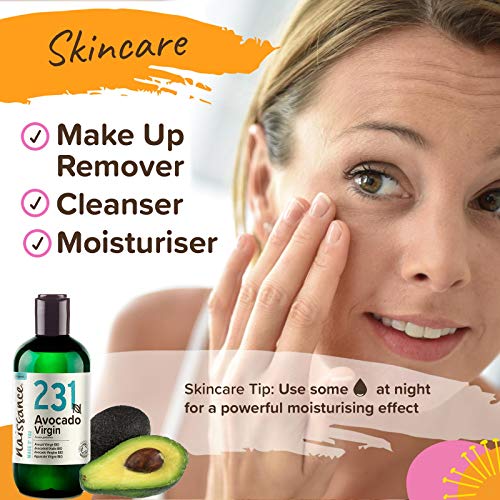 Naissance Certified Organic Virgin Avocado Oil 8 Fl Oz - Pure & Natural, Cold Pressed, Vegan, Hexane Free, Non Gmo - Natural Moisturizer For Body, Face, Hands And Hair #TOP1