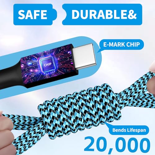 5' Jogrytece 4-in-1 USB C to 4x USB C Charging Cable - image 6