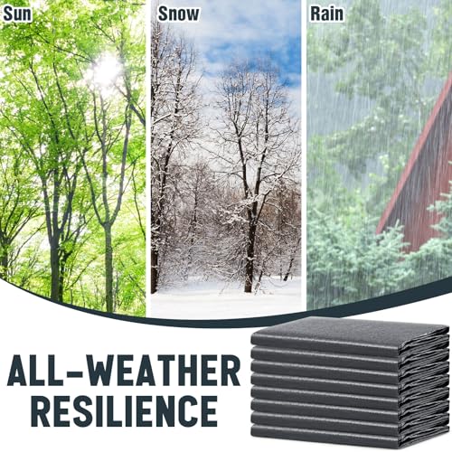 Image of 8 Pack 6 x 8 ft 5.5 Mil Large Tarps Heavy Duty Waterproof Tarp Multi Purpose Tent Cover for Home Boats Cars Camping Patio Furniture Roof Emergency Rain Protective Cover, Gray