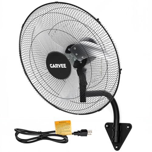 18 Inch Oscillating Wall Mount Fan, 3 Speed High Velocity 3500 CFM Industrial Wall Fan, 90° Oscillation & 30° Tilt Cooling,Wall Fan for Home, Office