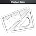 Utoolmart 20cm Large Triangle Ruler Square Set Plastic Triangular Scale Architectural Ruler for Students Homeschoolers Architects Engineers