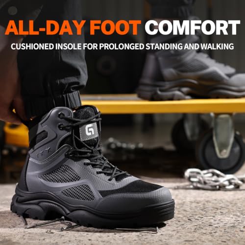 Image of Steel Toe Boots for Men Work Indestructible Safety Boots