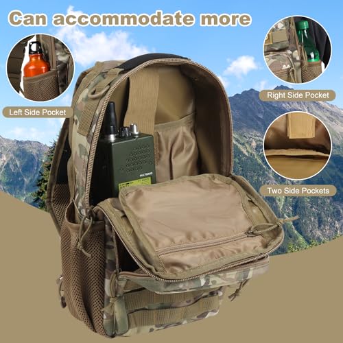 Image of Rover Sling Pack Tactical Shoulder Sling Bag Backpack with Bottle Holder Crossbody Chest Bag, Camouflage