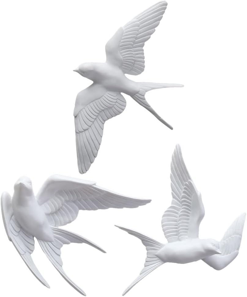 3pcs swallos wall d…oor home wall decor of a bird