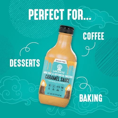 image for Lakanto Sugar Free Caramel Sauce - Perfect Topping for Brownies, Ice C