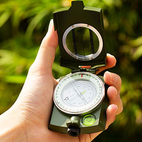 Brújula militar multifuncional lente táctico impermeable miniatura 5