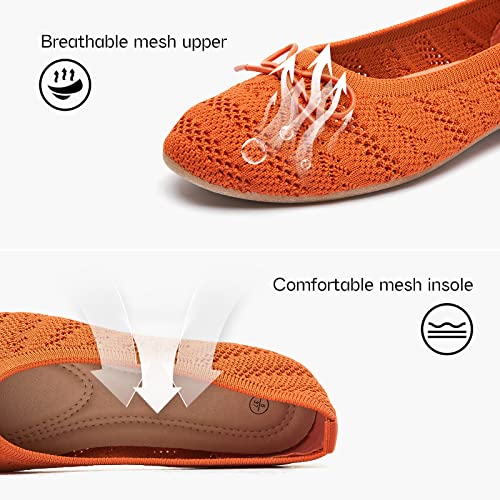 Image of Women's Flats Shoes Dress Shoes Round Toe Ballet Flats Comfortable Crochet Lace Black Flats Low Heel