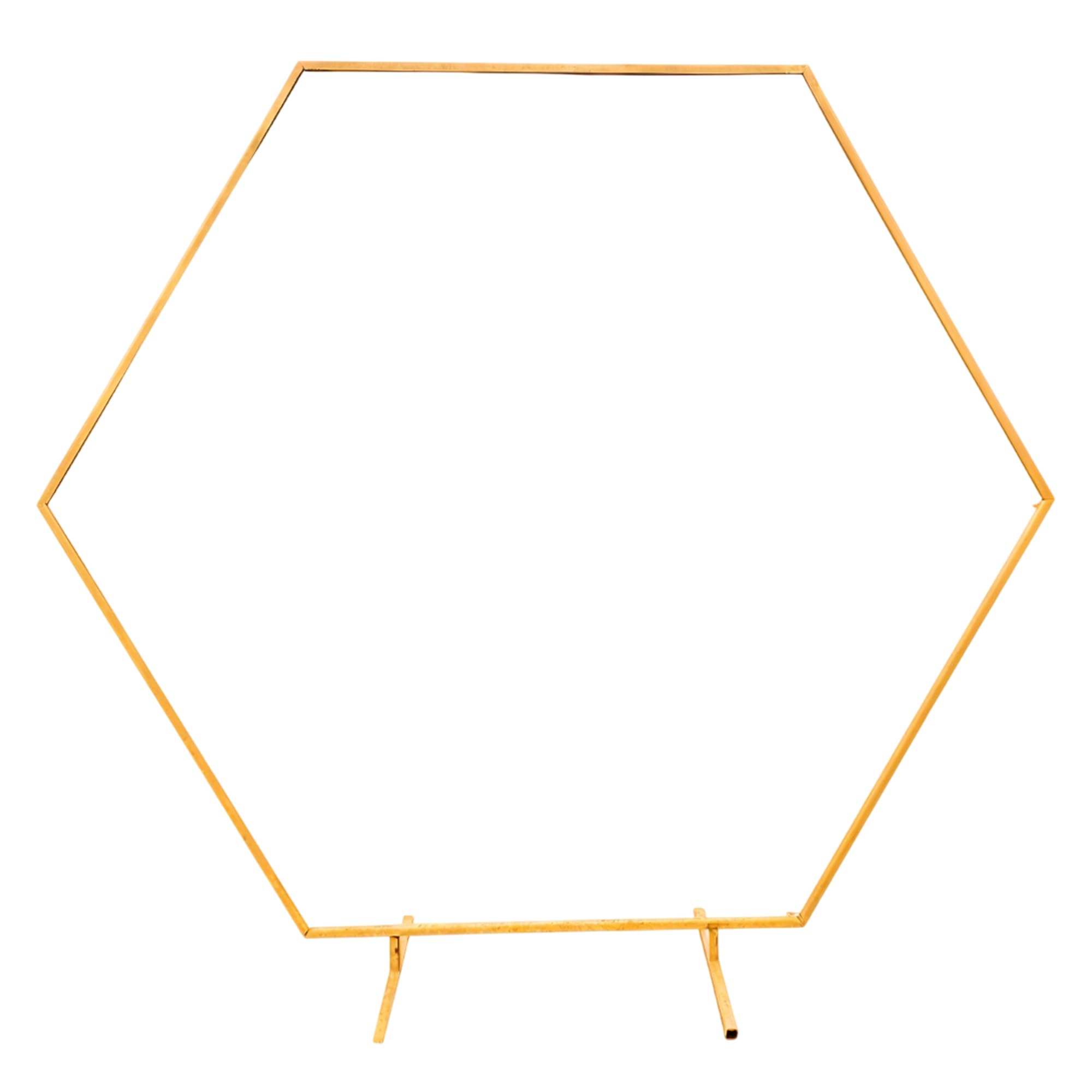 Trimming Shop Hexagon Arch Stand 7.8ft Gold Metal Arch Backdrop Stand Party Background Decoration Garden Arbors for Wedding Reception Valentines Baby Shower Engagement Birthday Decor