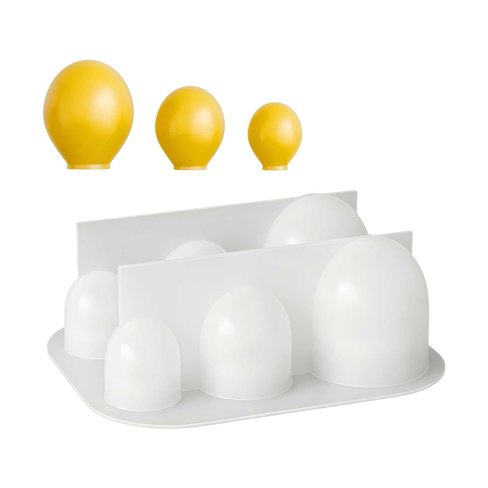 BWANGIAO 6 Cavities Balloon Shaped Silicone For Handmade Candle Soap Making Chocolate Cake Decoration and Epoxy Resin Art