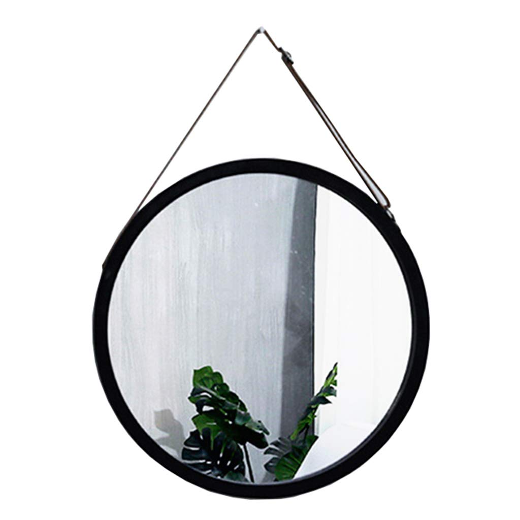 Retro Mirror for Wall Round Wall Mirror with Hanging Chain | Decorative Metal Framed Mirror | Retro Bathroom Mirror | Perfect for Living Room, Entryway, Hallway, and Bedroom 15 Inches