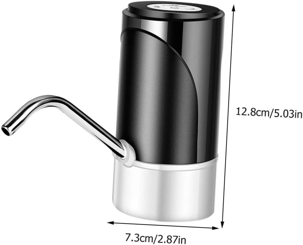 1pc Electric Portable Barreled Water Pump Dispenser Food-Grade Hose Easy to Use for Camping and Outdoor Activities Smart Black Design for Pure Drinking Water