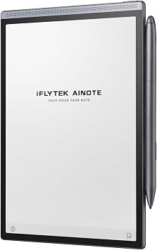iflytek AINOTE Air 2 E-Ink Tablet, 8.2 Inch Note and E-Paper Tablet, Supernote Writing Tablet with Stylus Pen, Transcription in 14 Languages for Meeting, Learning and Reading, Grey