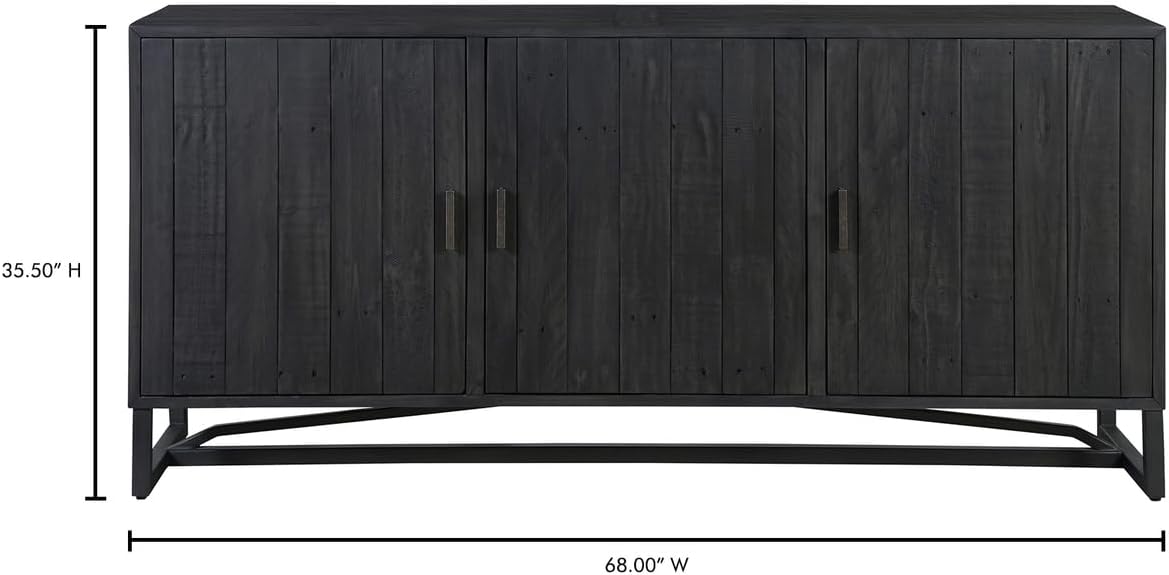 HomeStock Baroque Beauty Sideboard Black, Modern Sideboard, Wooden Sideboard, Glass Sideboard, Rustic Sideboard, Contemporary Buffet, Storage Buffet, Minimalist Sideboard, Metal Sideboard