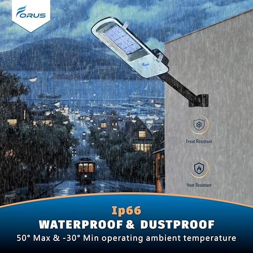 Image of Forus LED Street Light 120W Waterproof IP66, Cool White 120 Watt LED Street Light Outdoor for Road, Parking, Garden & Security Lighting, High Power Energy Efficient, 5 Years Warranty (1 Pc)