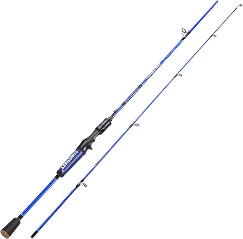 Miniatura 2 de One Bass Cañas de pescar, caña giratoria de grafito IM7 y caña de fundición, 2 piezas de caña de cebo de alta calidad con mango de súper polímero