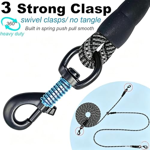 Cable de amarre para perros de 6 metros para caminar y acampar en exteriores 8