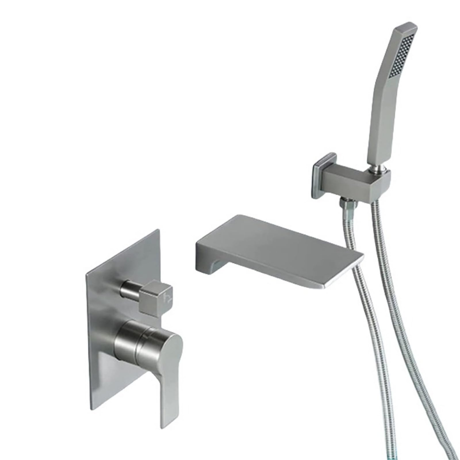 NZPOST Shower Bath Tub Chrome Waterfall Bath Tap with Shower Single Lever Tub Taps Bath Shower Mixer Tap S