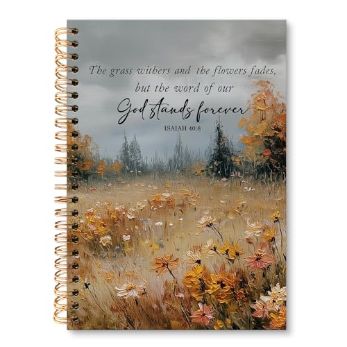 Carnet de notes à motif floral chrétien huester A5 à spirale pour l'automne