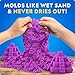 National Geographic 6 Lb. Moon Sand Combo Pack - 2 Lbs. Each of Blue, Purple and Natural Play Sand with Castle Molds - A Fun No Mess Sensory Activity, Sensory Bin Filler