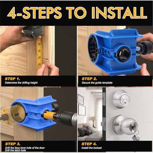 Kit para instalar cerraduras de puertas con sierras de corona miniatura 5