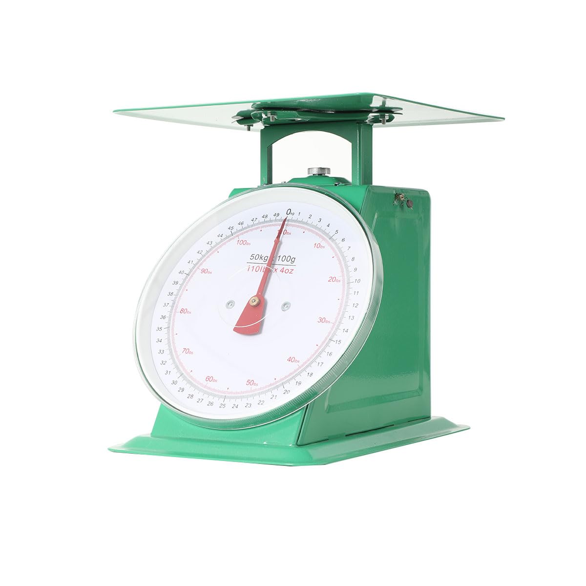 Bilancia meccanica resistente per cucina e cibo, con quadrante industriale, con piattaforma in acciaio inox, 50 kg