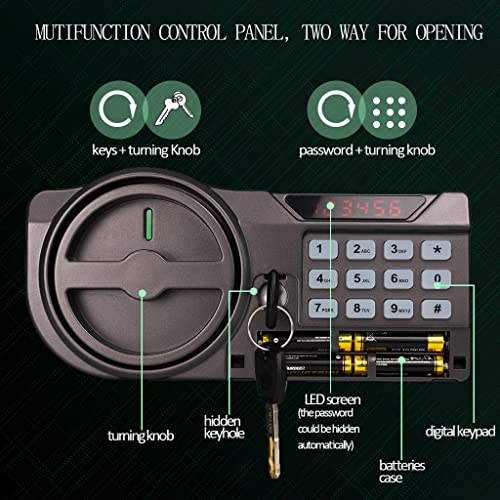 Kabisafe Security Safe Box With Sensor Light, Cabinet Home Fireproof Safe With Double Digital Keypad Safety Key Lock For Home Business Office Hotel Money Document Jewelry Passport #TOP2