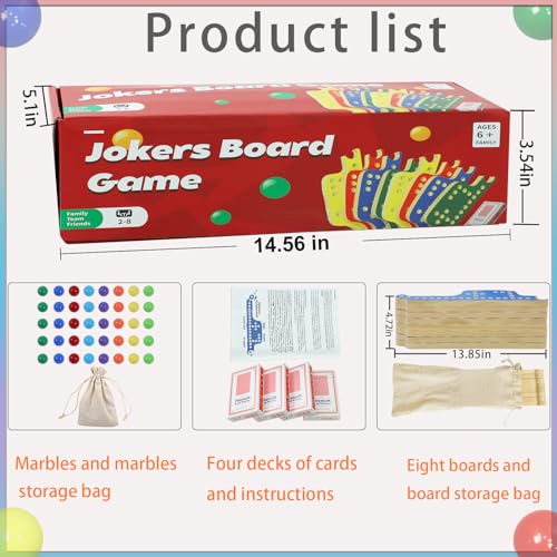 Colorful Jokers y Canicas Juego de Mesa 2-8 Jugadores miniatura 2