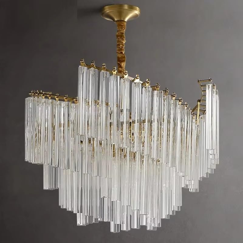 LXMQEF Soggiorno Lampadario di Lusso con Luce di Cristallo Lampada da Pranzo Semplice e Moderna per Camera da Letto Villa Illuminazione Domestica ﻿,Isola