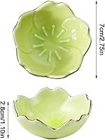 Vista 7 de Sakura - Juego de 4 platos de salsa de cerámica, platos de aperitivo de flor de cerezo, platos de degustación, platos para servir, condimentos