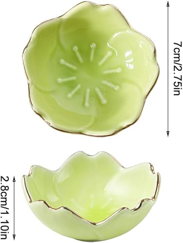 Miniatura 7 de Sakura - Juego de 4 platos de salsa de cerámica, platos de aperitivo de flor de cerezo, platos de degustación, platos para servir, condimentos