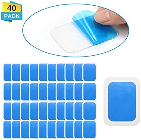 OUTERDO 20 Sets of 40 Pads Abs Trainer Replacement Gel Sheet, Replacement Gel Pads for Abdominal Muscle Trainer, EMS AB Trainer, Accessory for Ab Workout Toning Belt