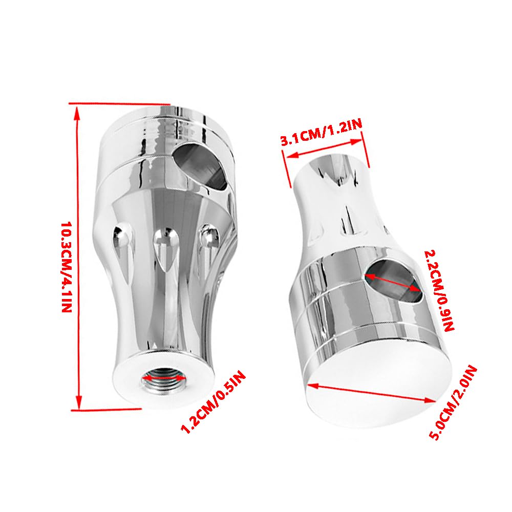 Baceyong Motorrad Lenkererhöhungen Halterung Klemmen 22mm 7/8" für Motorrad Dirtbike ATV, 7/8" 22mm Lenker Riser Halterung Klemmen Lenkererhöhungen, Billet Lenkerhalterung Klemmen Riser, Chrom