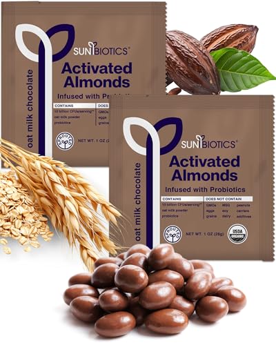 Image of Sunbiotics Activated Organic Sprouted Almonds - Oat Milk Chocolate, Pack of 2