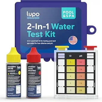 LUPO 2-In-1 Pool Test Kit for Residential Pools & Spas