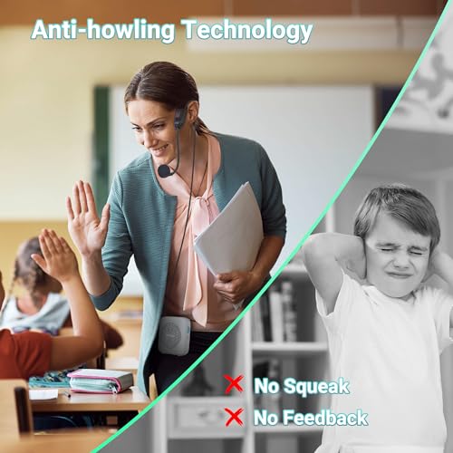 (Branco) Amplificador de voz recarregável portátil para professores, treinadores, guias turísticos,