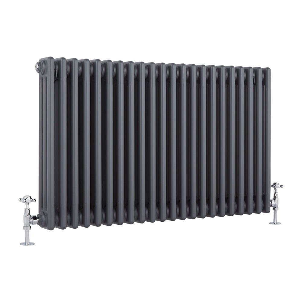 Milano Anthracite Windsor Cast Iron Style Horizontal Triple Column Radiator - 500 X 1010Mm